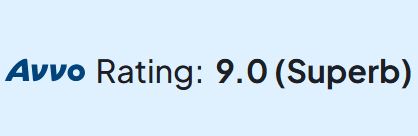 Logo Recognizing The Law Firm of Kavesh Minor & Otis, Inc's affiliation with avvo